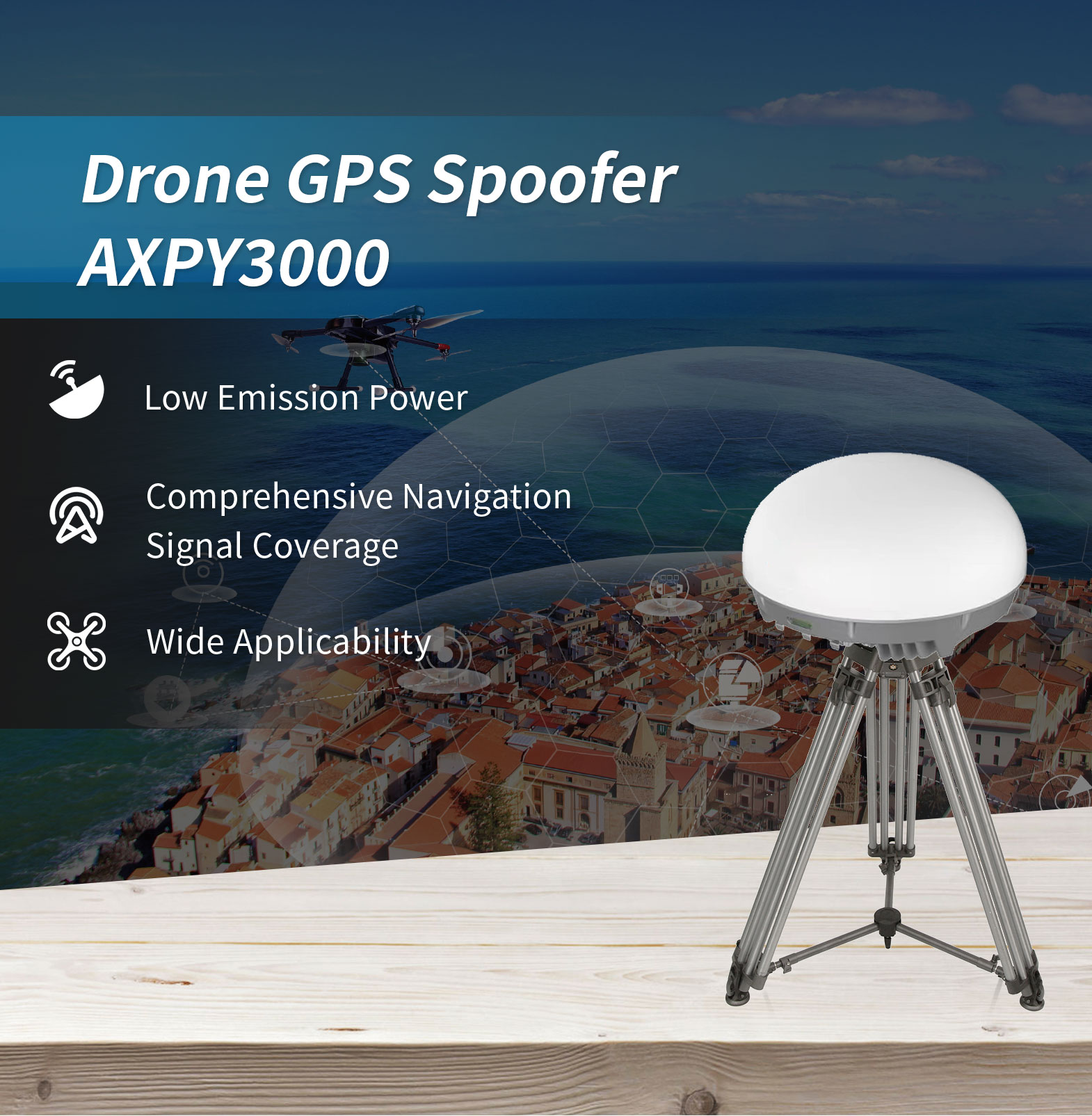 Drone GPS Spoofer AXPY3000 - Drone Defense - 1