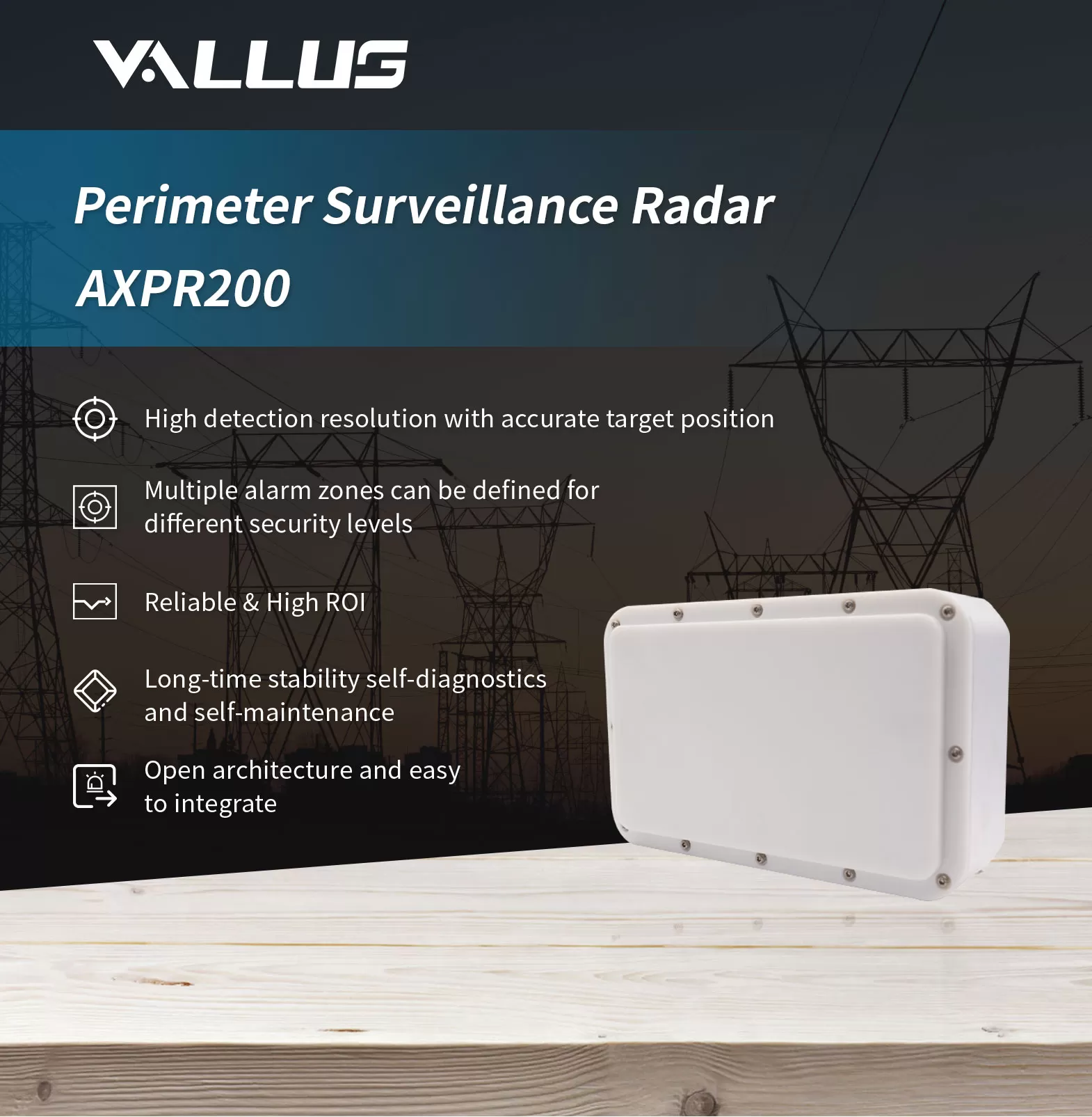 Radar de surveillance périmétrique AXPR200 - AxEnd